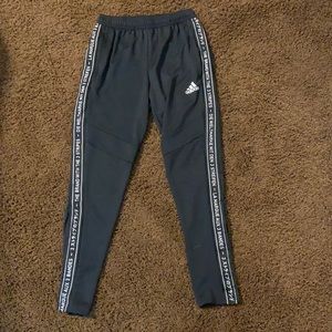 Black Adidas tapered pants